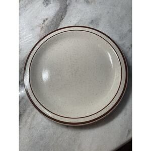 Rego C762-21 Brown Rim Speckle Restaurant Ware Round Serving Dinner Plate